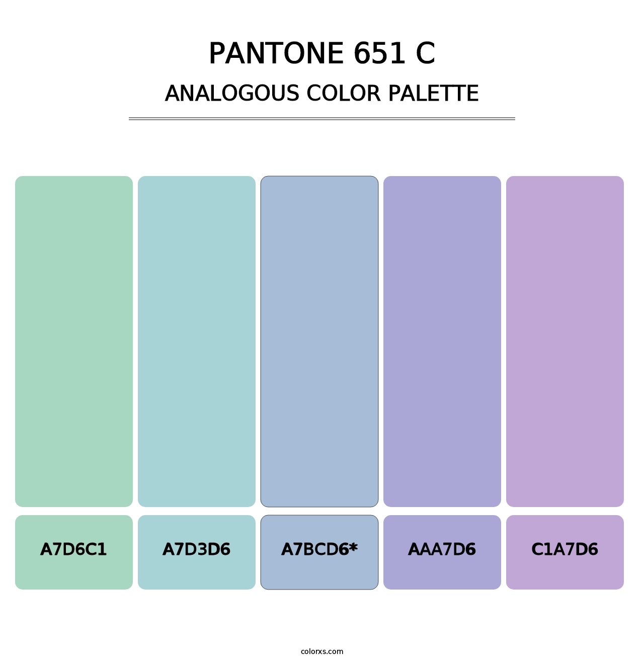 PANTONE 651 C - Analogous Color Palette