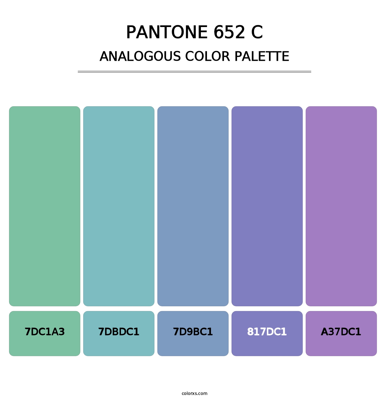 PANTONE 652 C - Analogous Color Palette