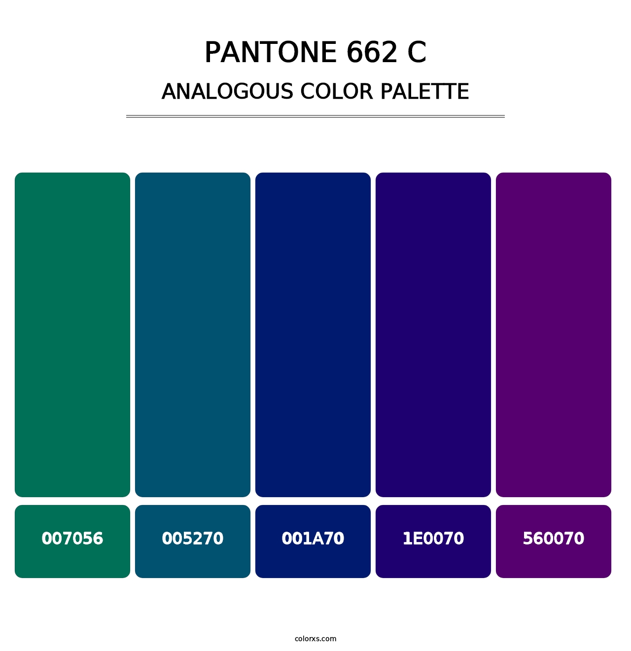 PANTONE 662 C - Analogous Color Palette
