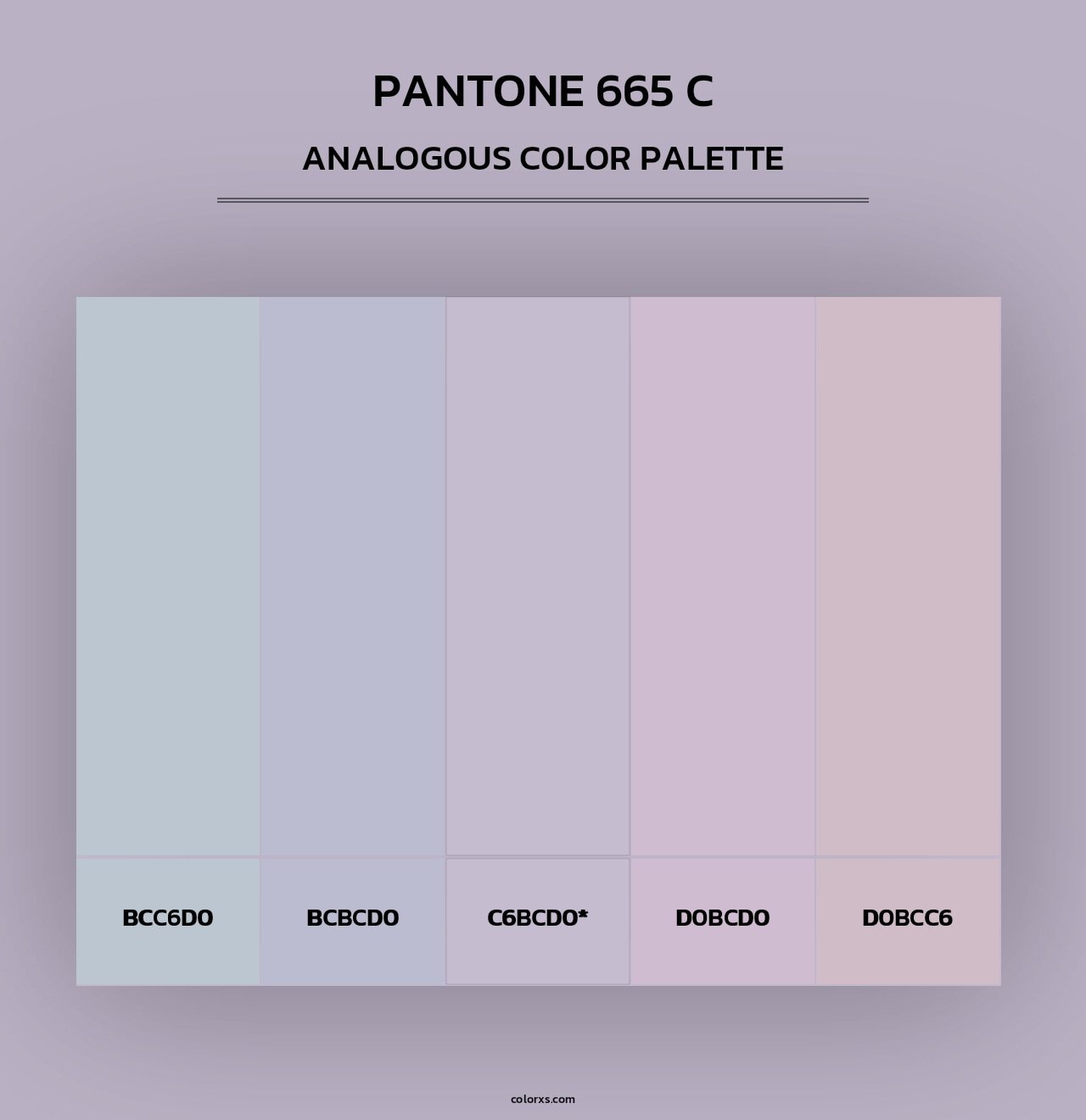 PANTONE 665 C - Analogous Color Palette