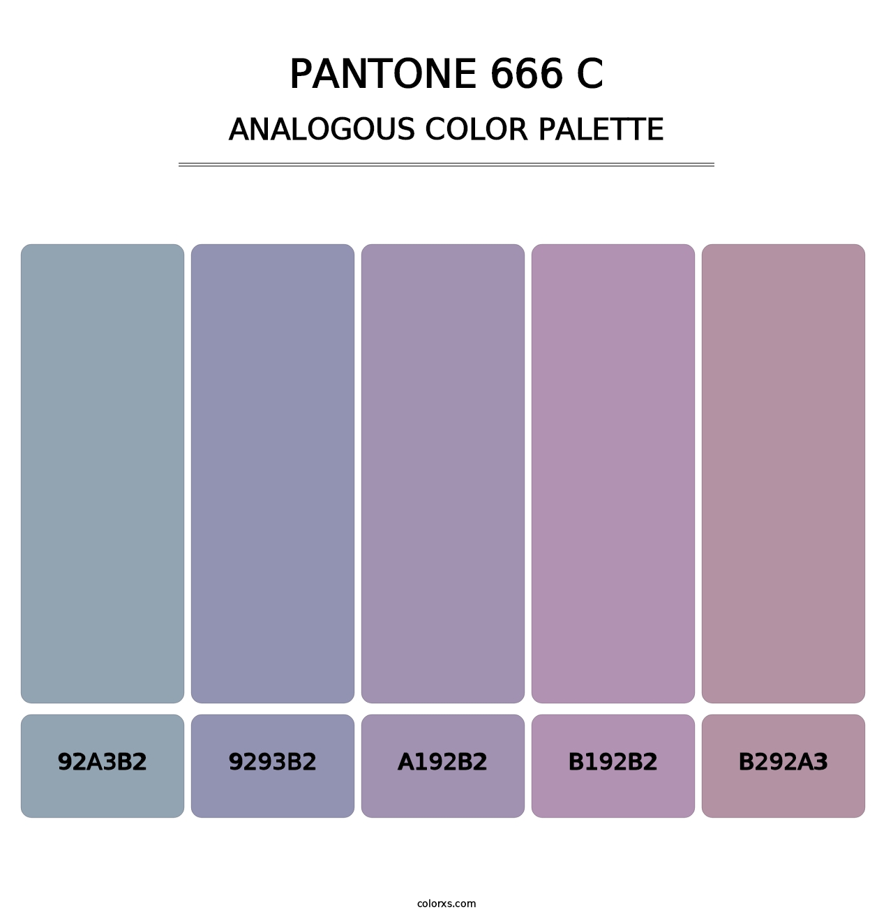 PANTONE 666 C - Analogous Color Palette