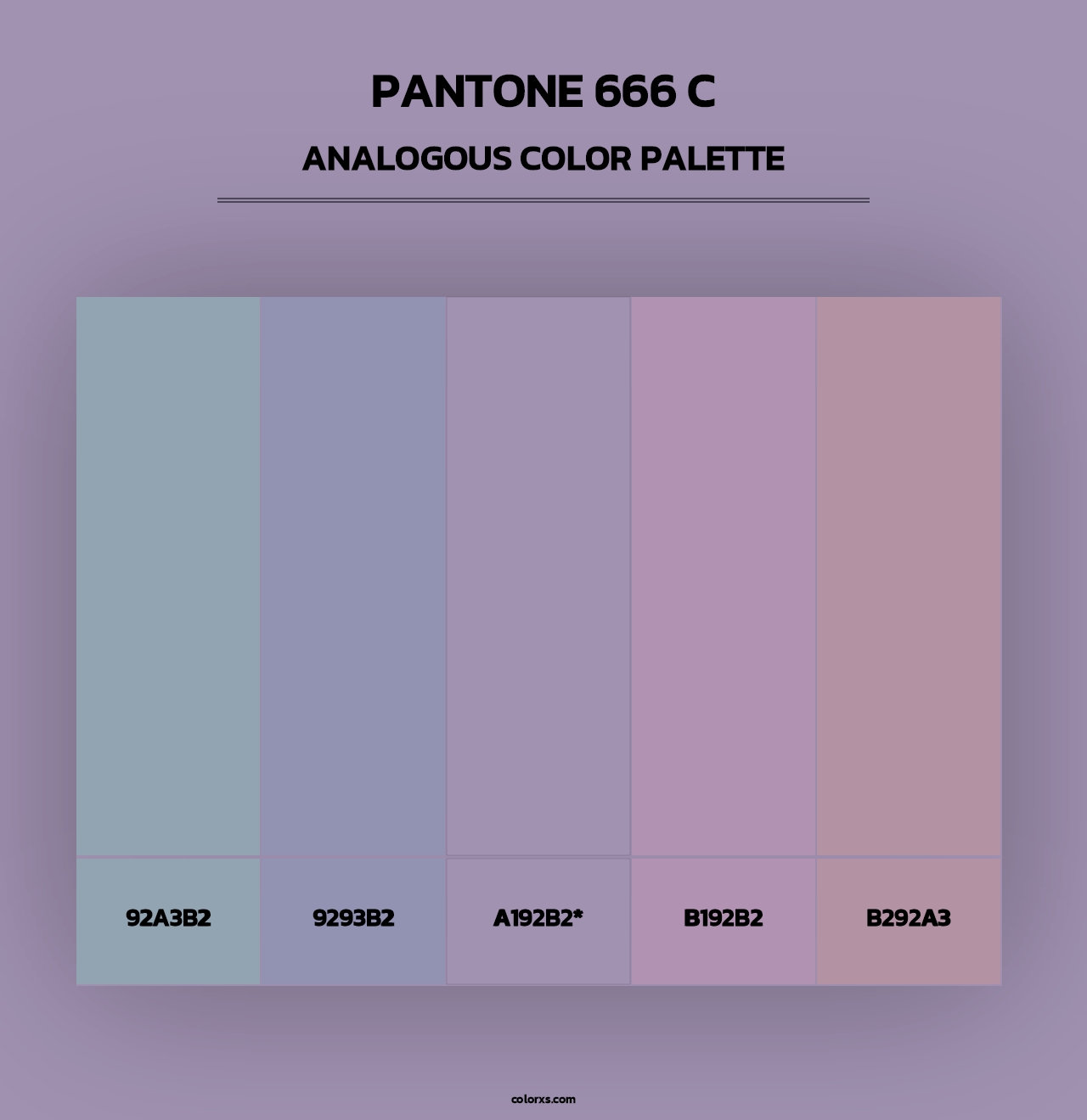 PANTONE 666 C - Analogous Color Palette