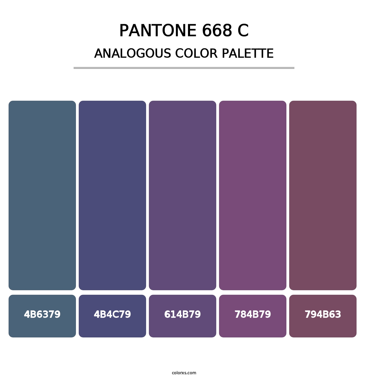 PANTONE 668 C - Analogous Color Palette