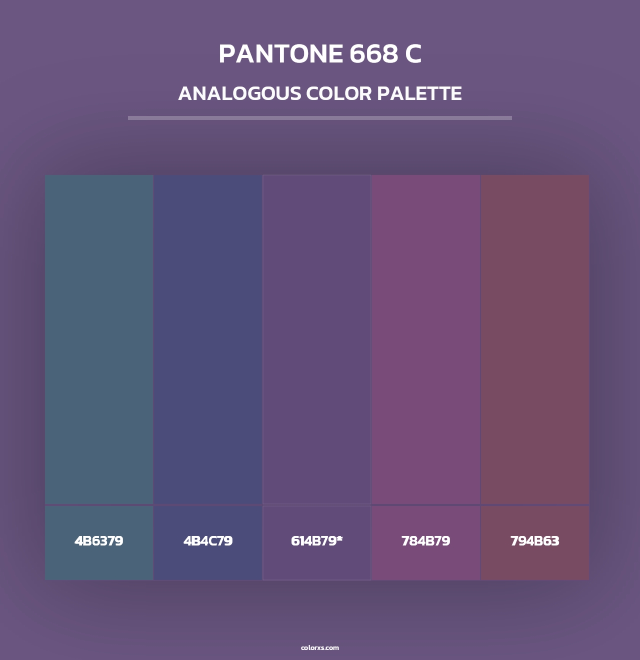 PANTONE 668 C - Analogous Color Palette
