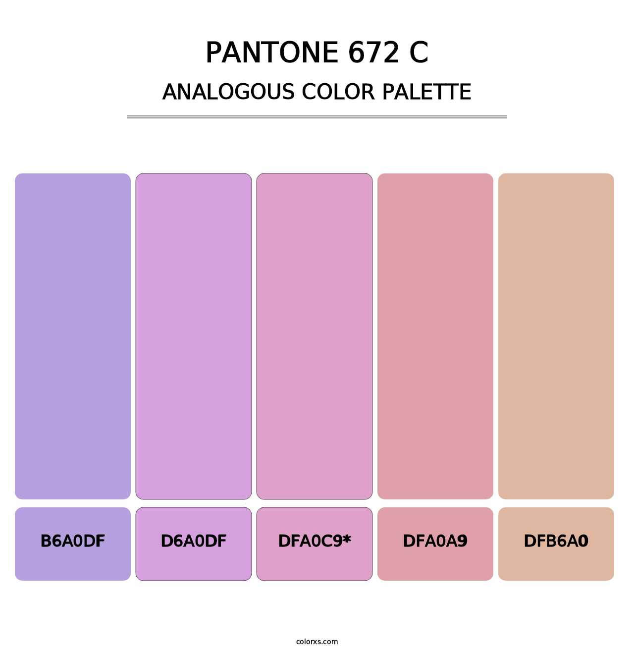 PANTONE 672 C - Analogous Color Palette