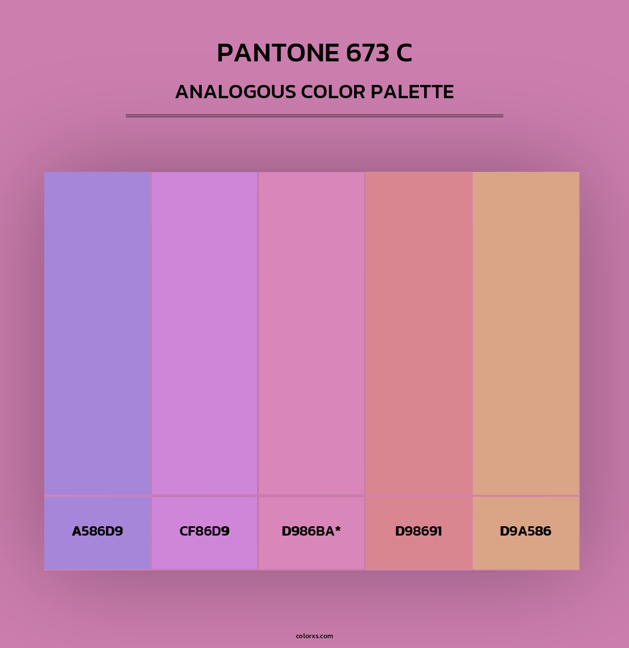 PANTONE 673 C - Analogous Color Palette