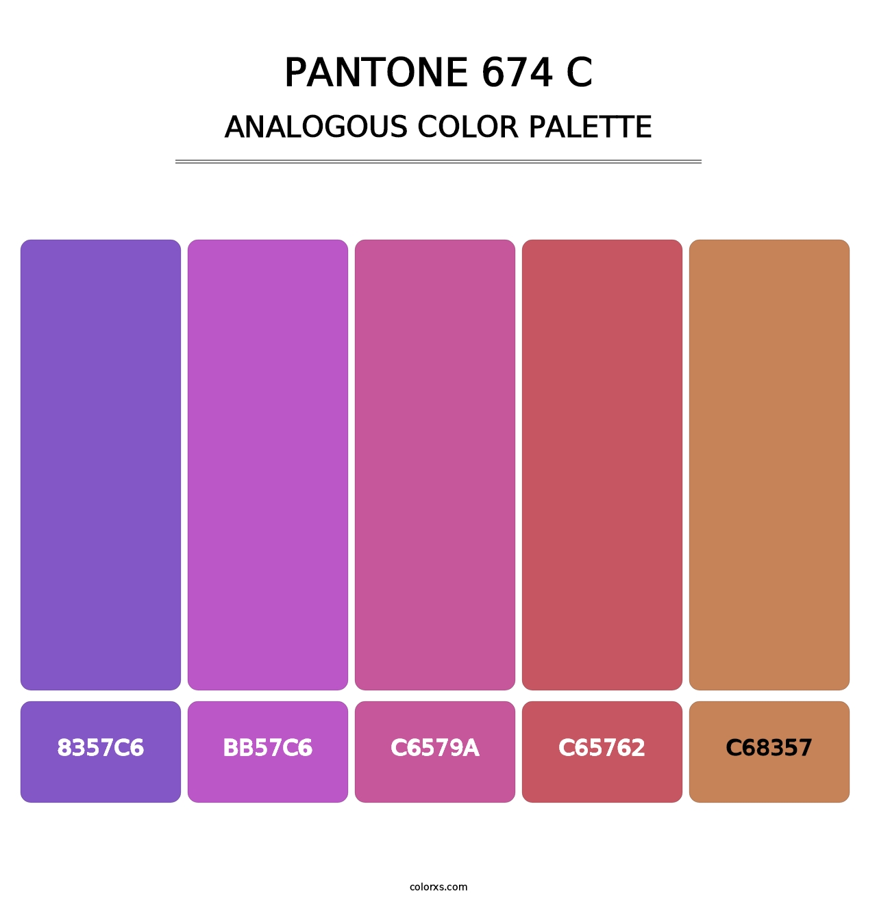 PANTONE 674 C - Analogous Color Palette