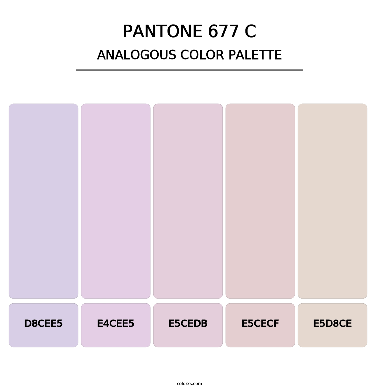 PANTONE 677 C - Analogous Color Palette