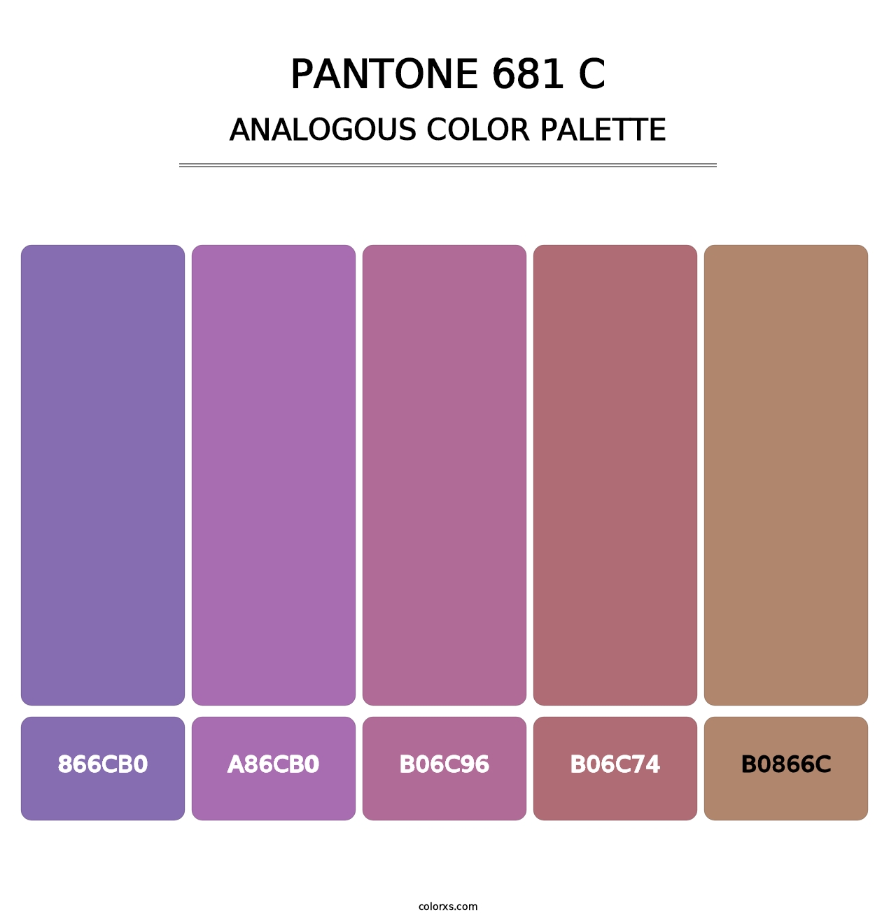 PANTONE 681 C - Analogous Color Palette