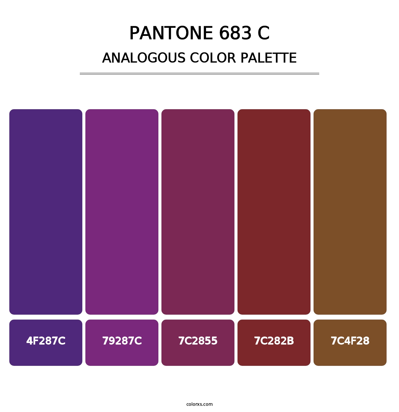 PANTONE 683 C - Analogous Color Palette