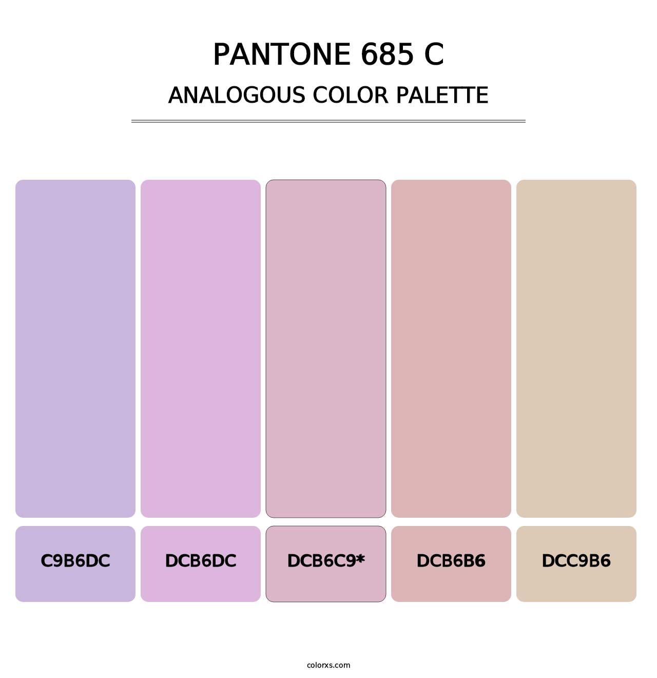 PANTONE 685 C - Analogous Color Palette