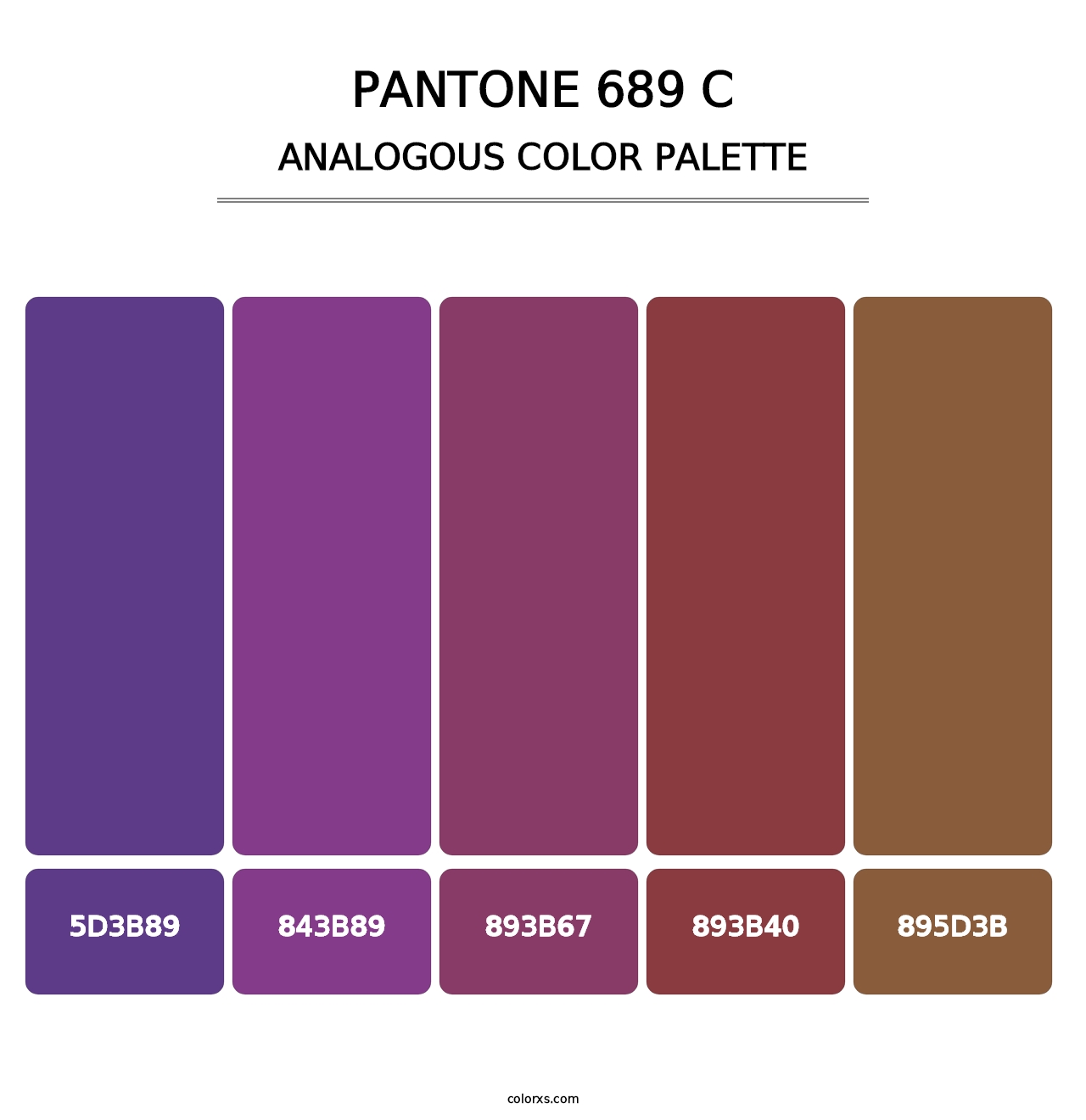 PANTONE 689 C - Analogous Color Palette