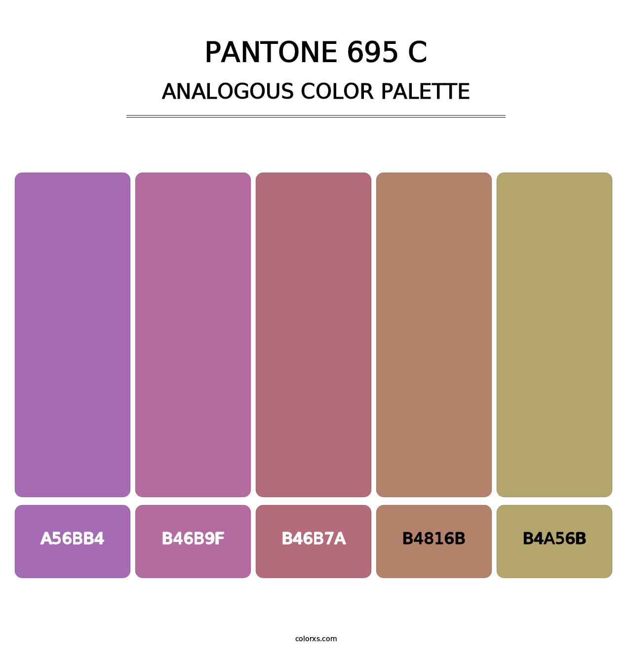 PANTONE 695 C - Analogous Color Palette