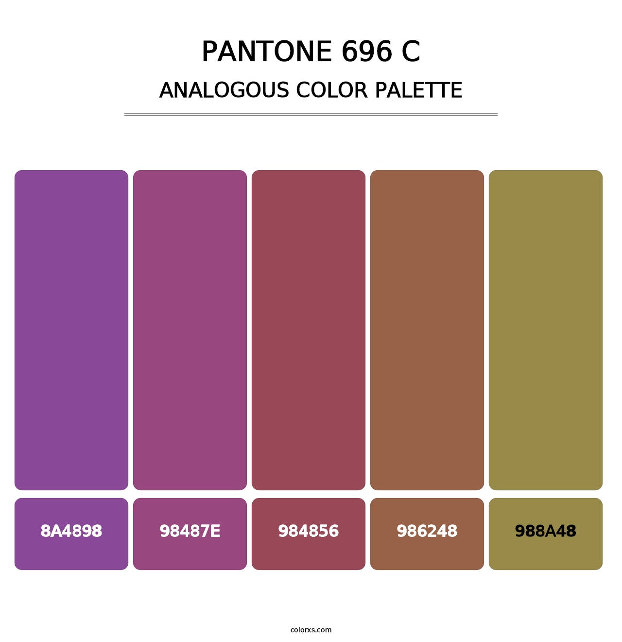 PANTONE 696 C - Analogous Color Palette