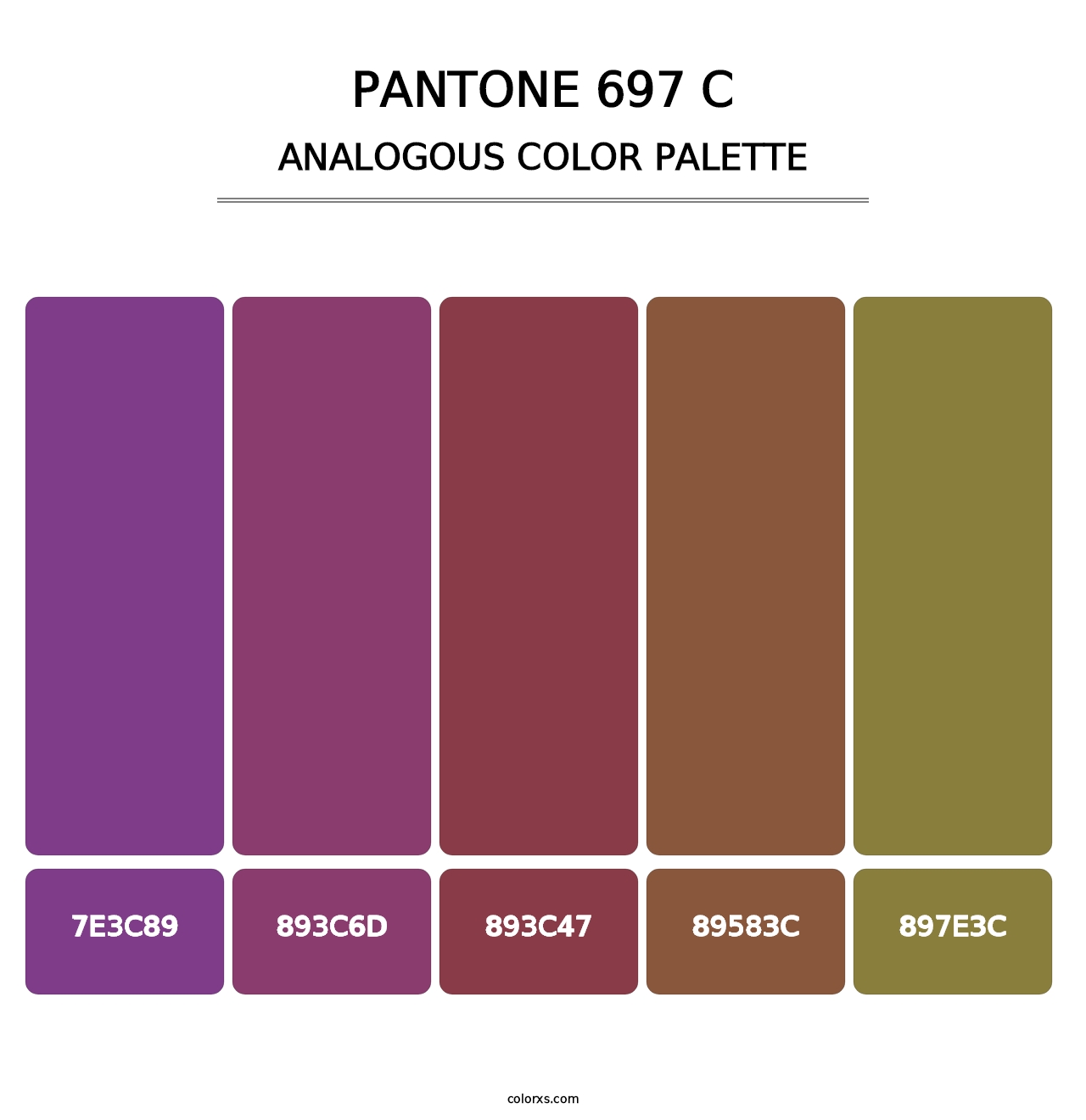 PANTONE 697 C - Analogous Color Palette