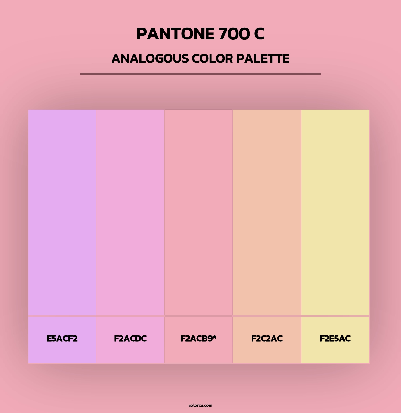 PANTONE 700 C - Analogous Color Palette