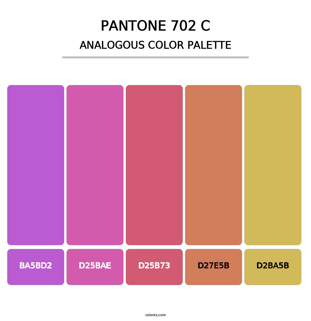 PANTONE 702 C - Analogous Color Palette