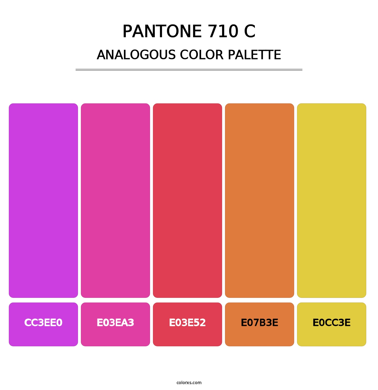 PANTONE 710 C - Analogous Color Palette