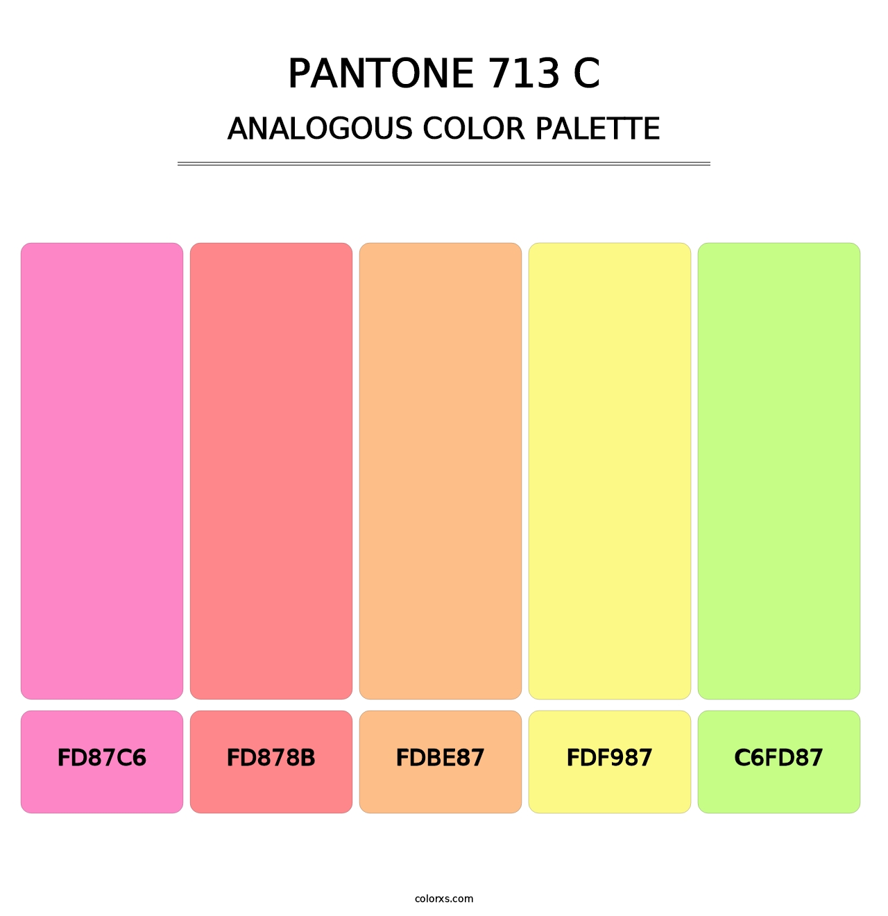 PANTONE 713 C - Analogous Color Palette