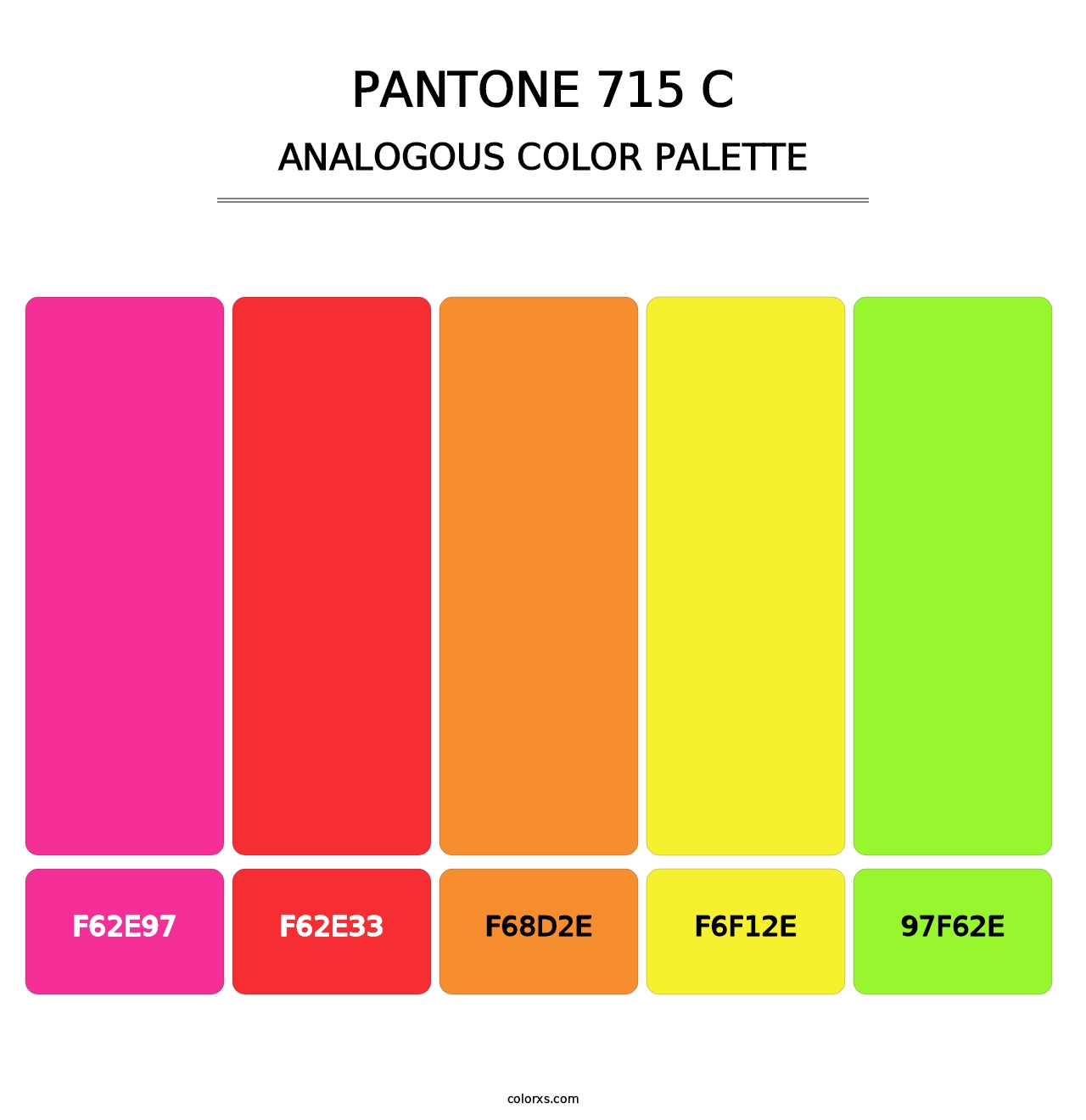 PANTONE 715 C - Analogous Color Palette