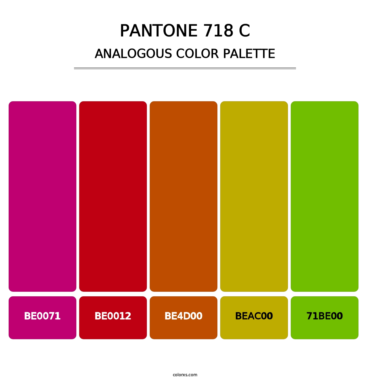 PANTONE 718 C - Analogous Color Palette