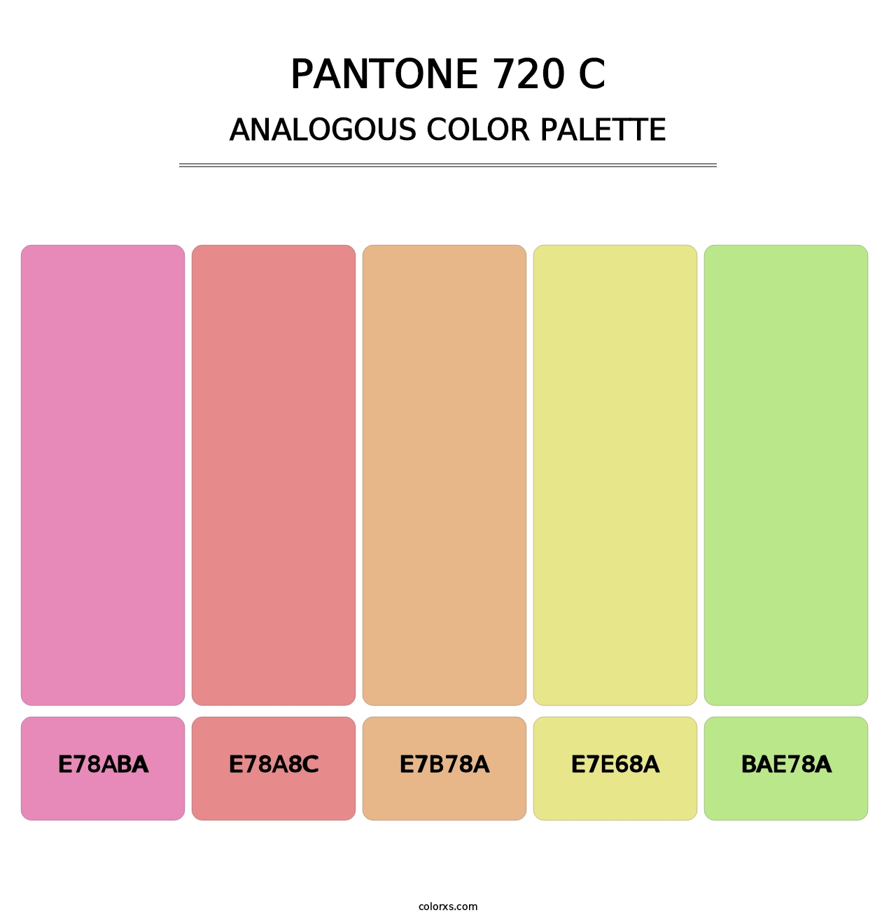 PANTONE 720 C - Analogous Color Palette