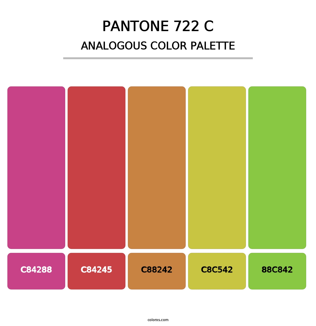 PANTONE 722 C - Analogous Color Palette