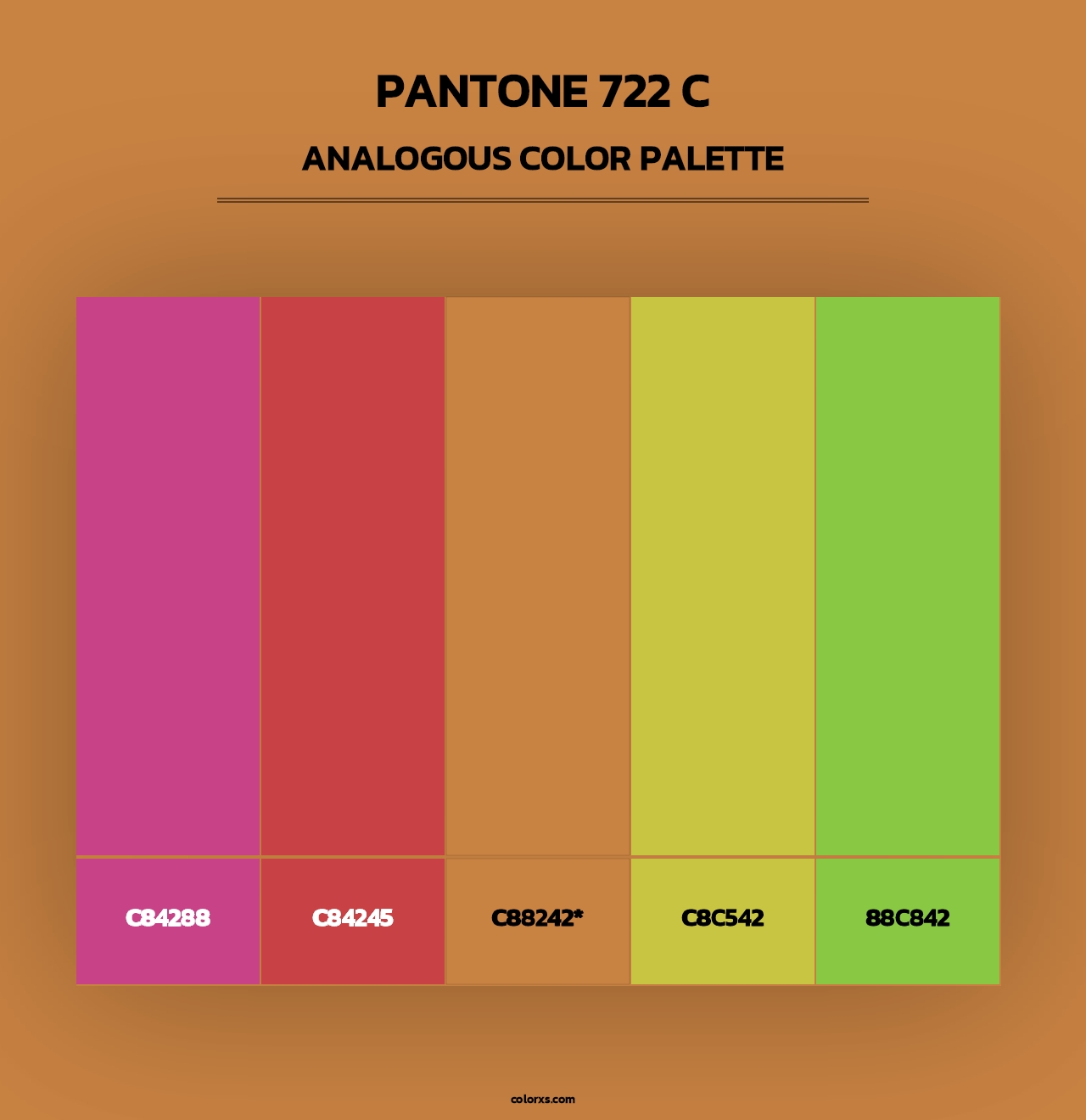 PANTONE 722 C - Analogous Color Palette