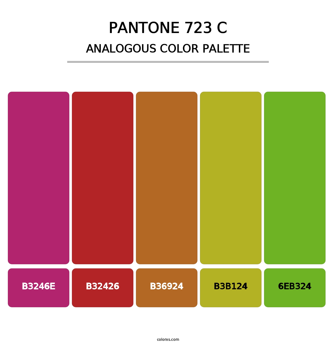 PANTONE 723 C - Analogous Color Palette