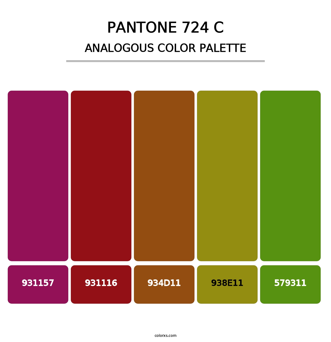 PANTONE 724 C - Analogous Color Palette