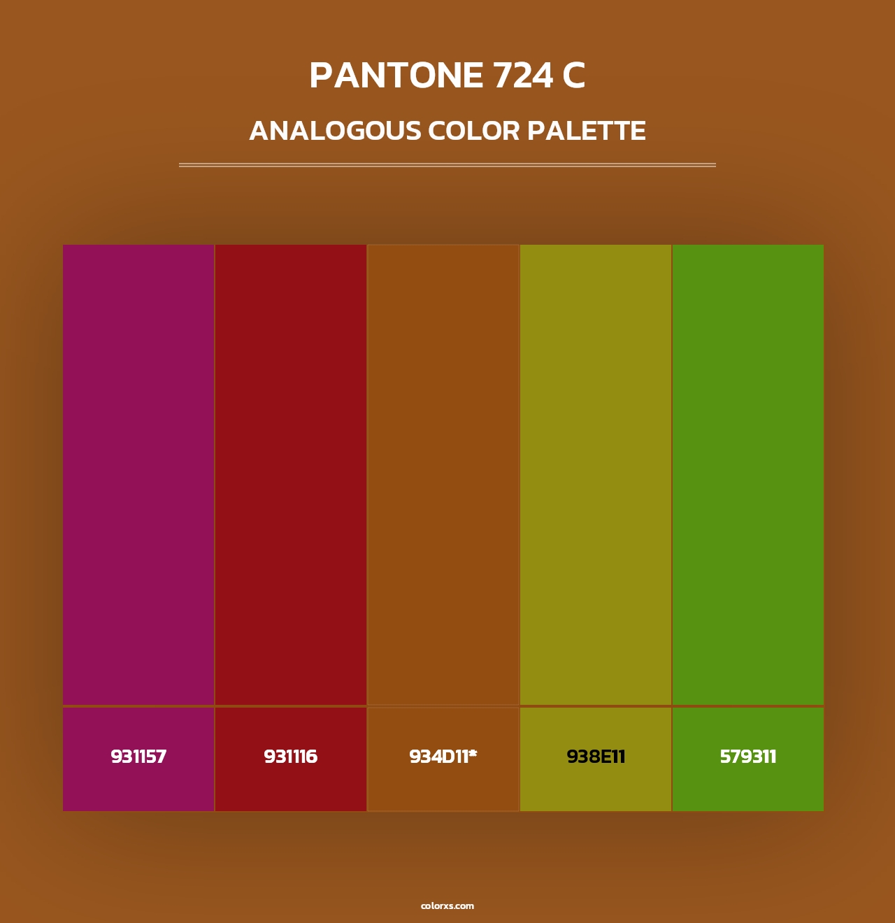 PANTONE 724 C - Analogous Color Palette