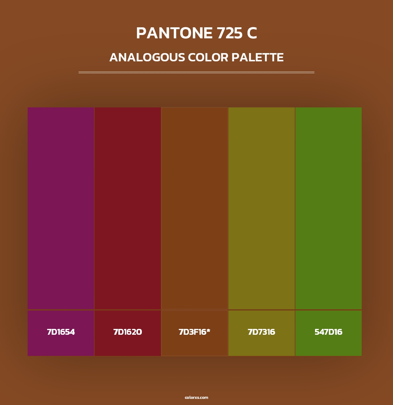 PANTONE 725 C - Analogous Color Palette