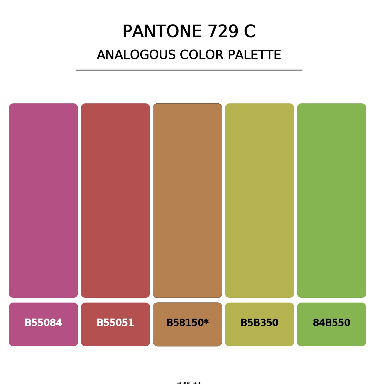 PANTONE 729 C - Analogous Color Palette