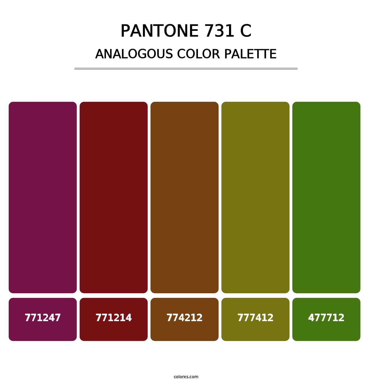PANTONE 731 C - Analogous Color Palette