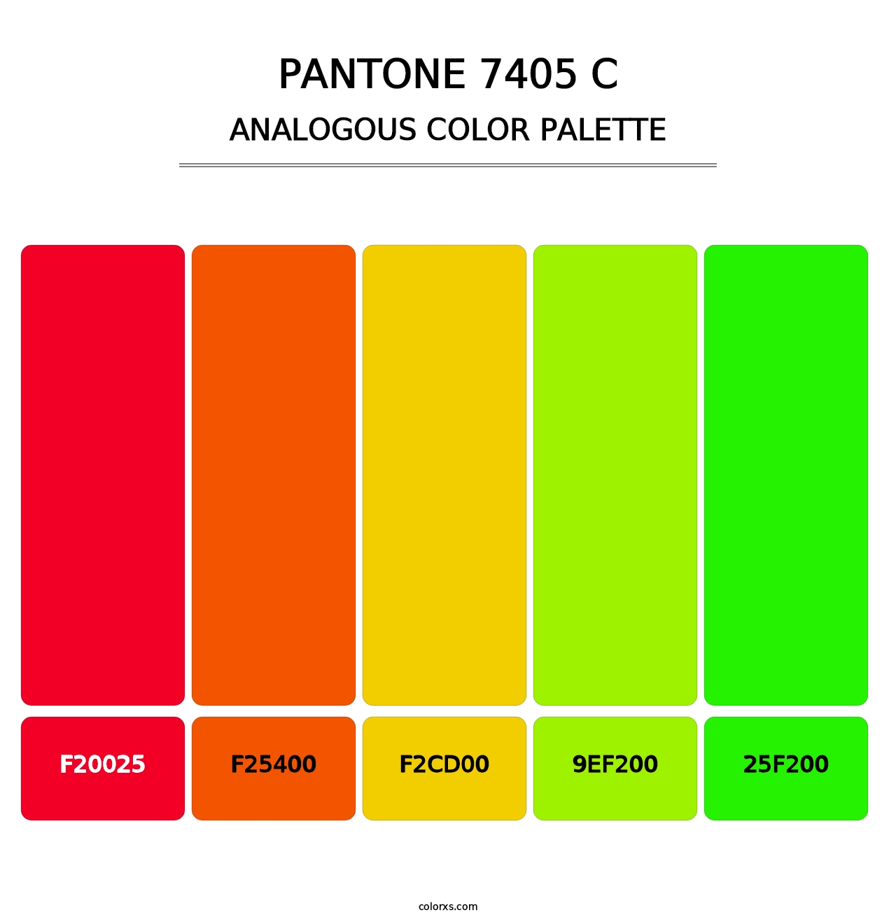 PANTONE 7405 C - Analogous Color Palette