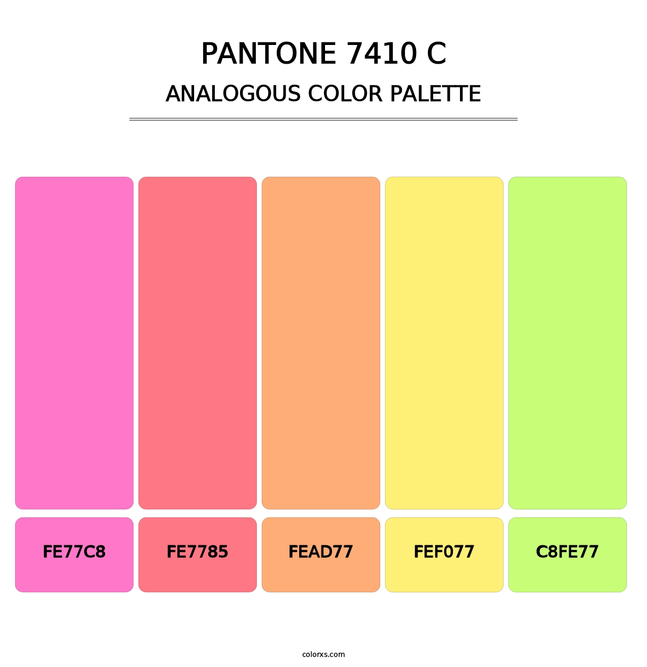 PANTONE 7410 C - Analogous Color Palette