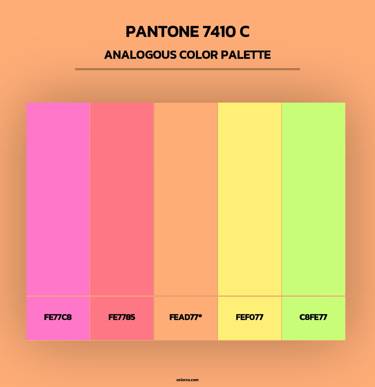 PANTONE 7410 C - Analogous Color Palette