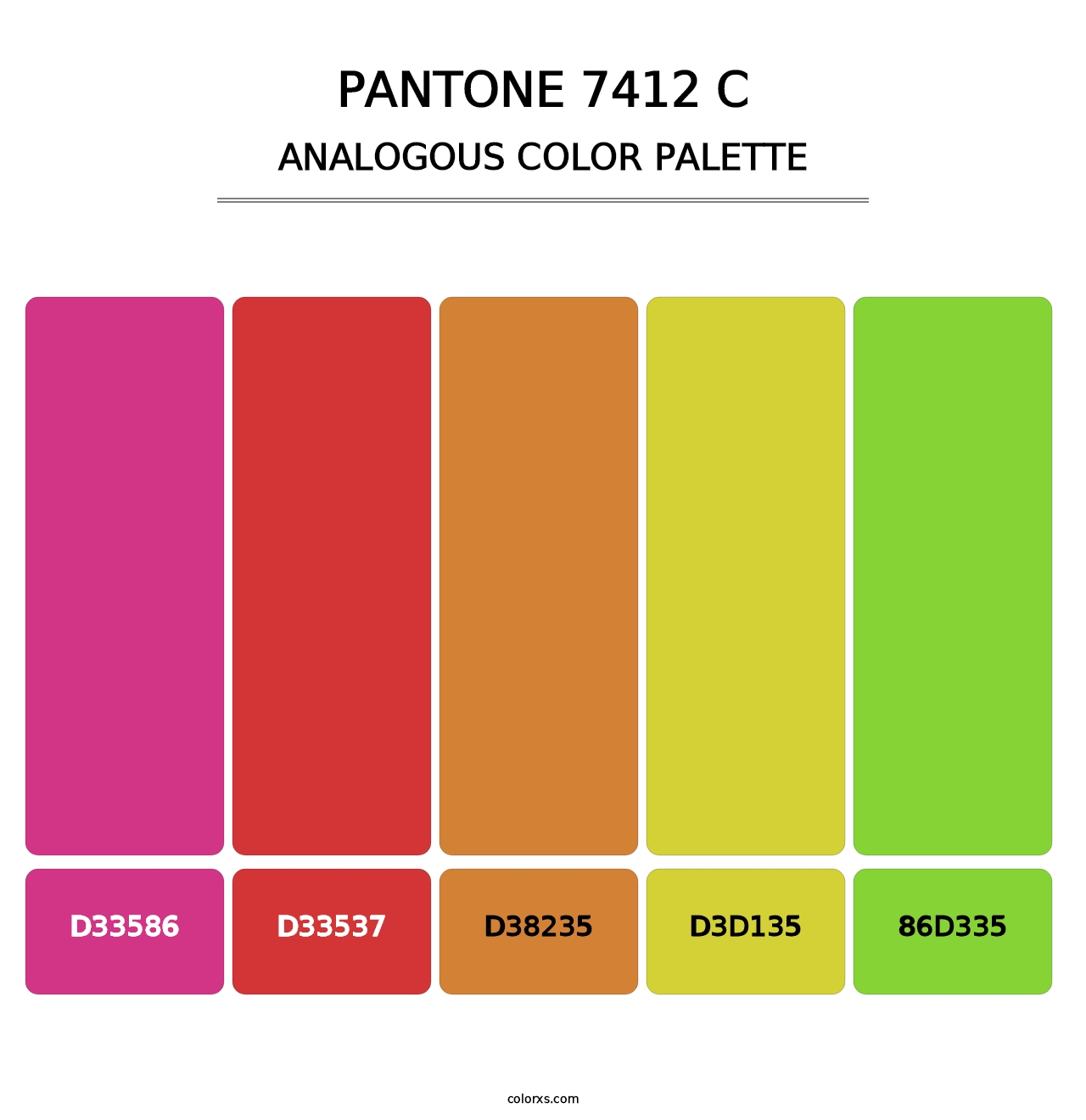 PANTONE 7412 C - Analogous Color Palette