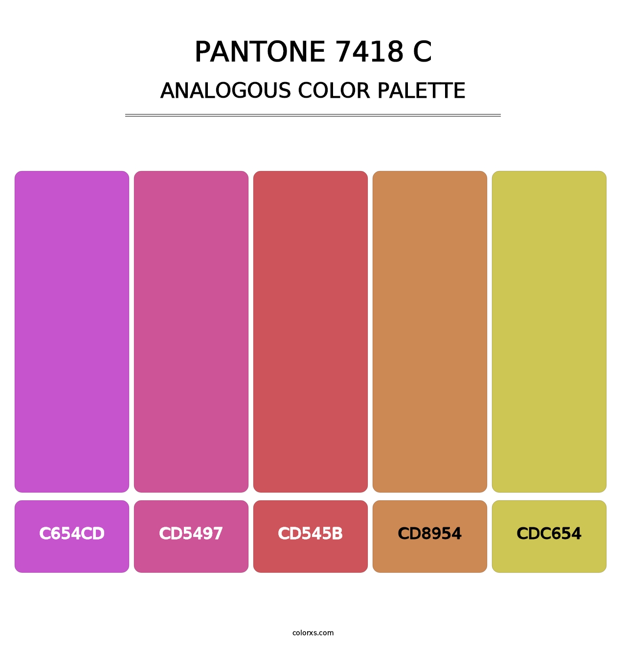PANTONE 7418 C - Analogous Color Palette
