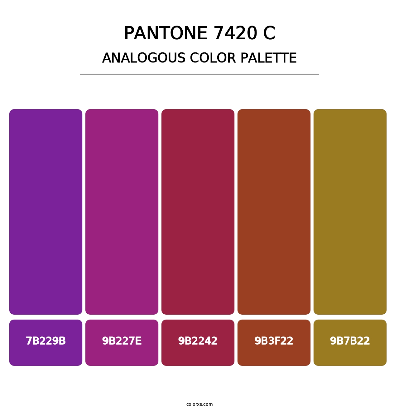 PANTONE 7420 C - Analogous Color Palette
