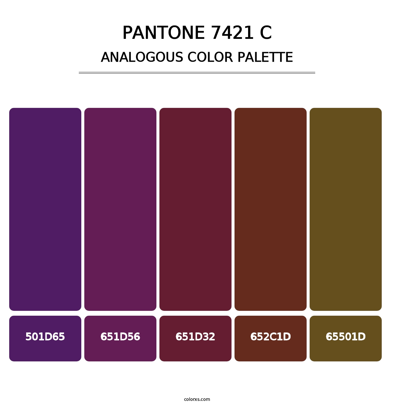 PANTONE 7421 C - Analogous Color Palette