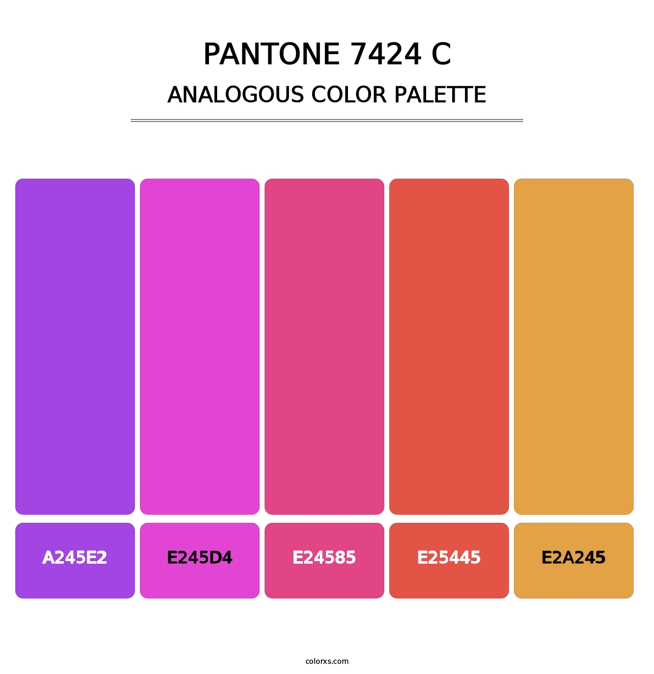 PANTONE 7424 C - Analogous Color Palette