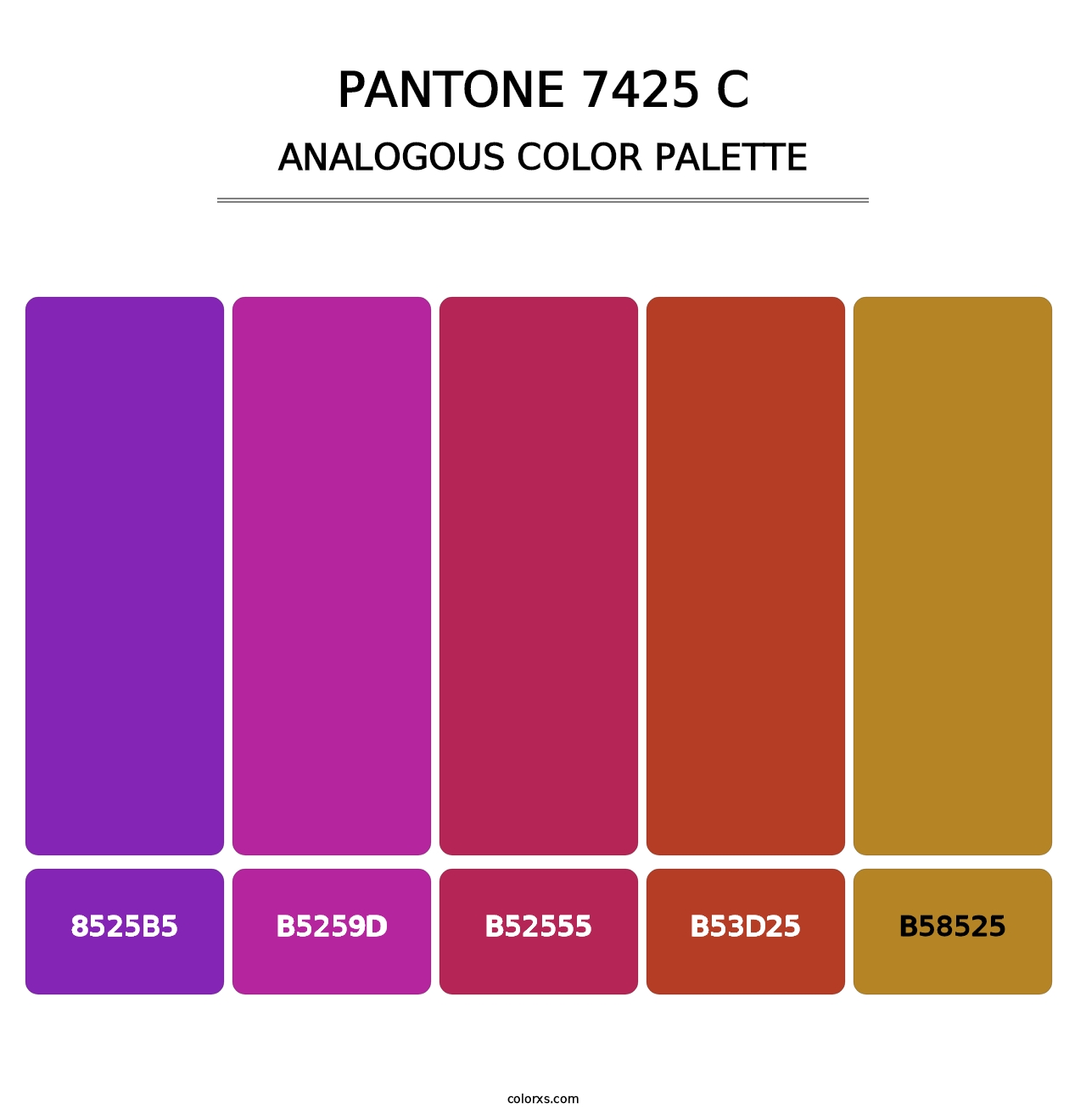 PANTONE 7425 C - Analogous Color Palette