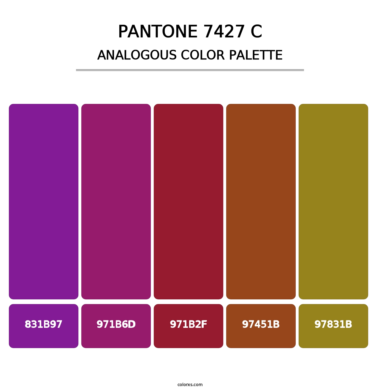 PANTONE 7427 C - Analogous Color Palette