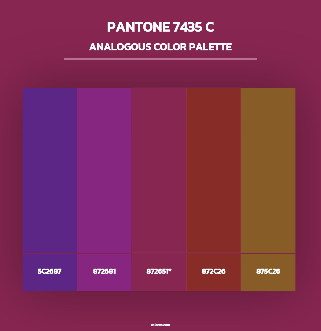PANTONE 7435 C - Analogous Color Palette