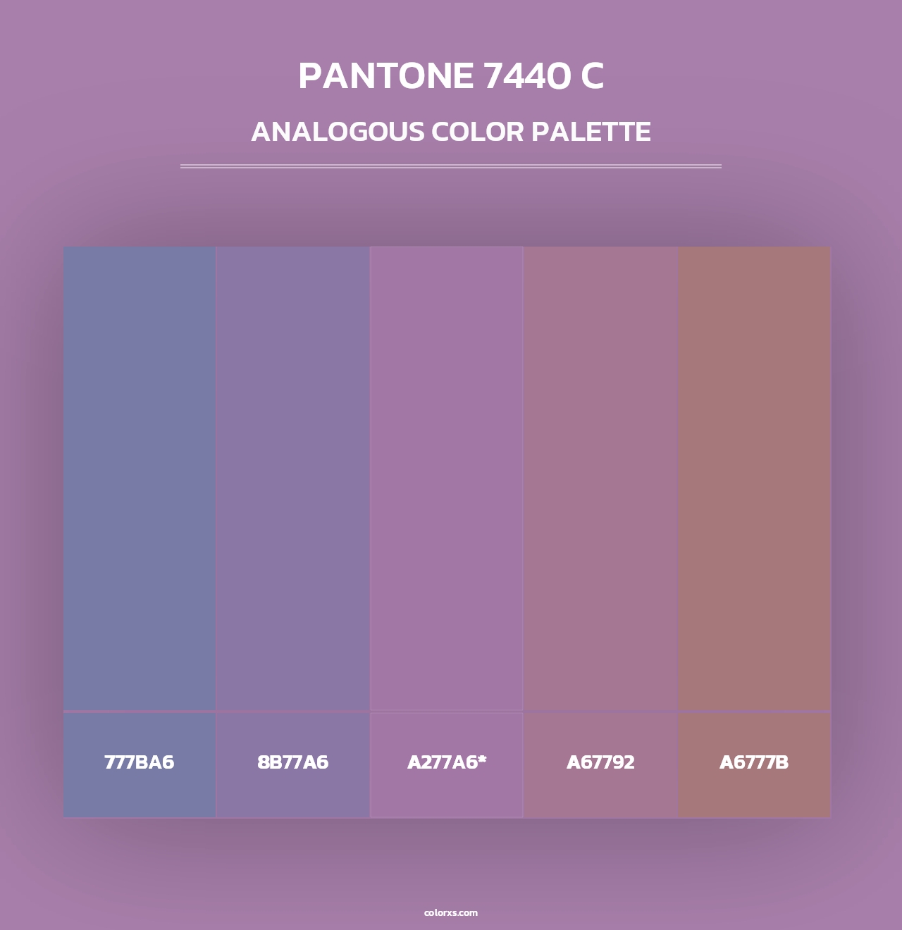 PANTONE 7440 C - Analogous Color Palette
