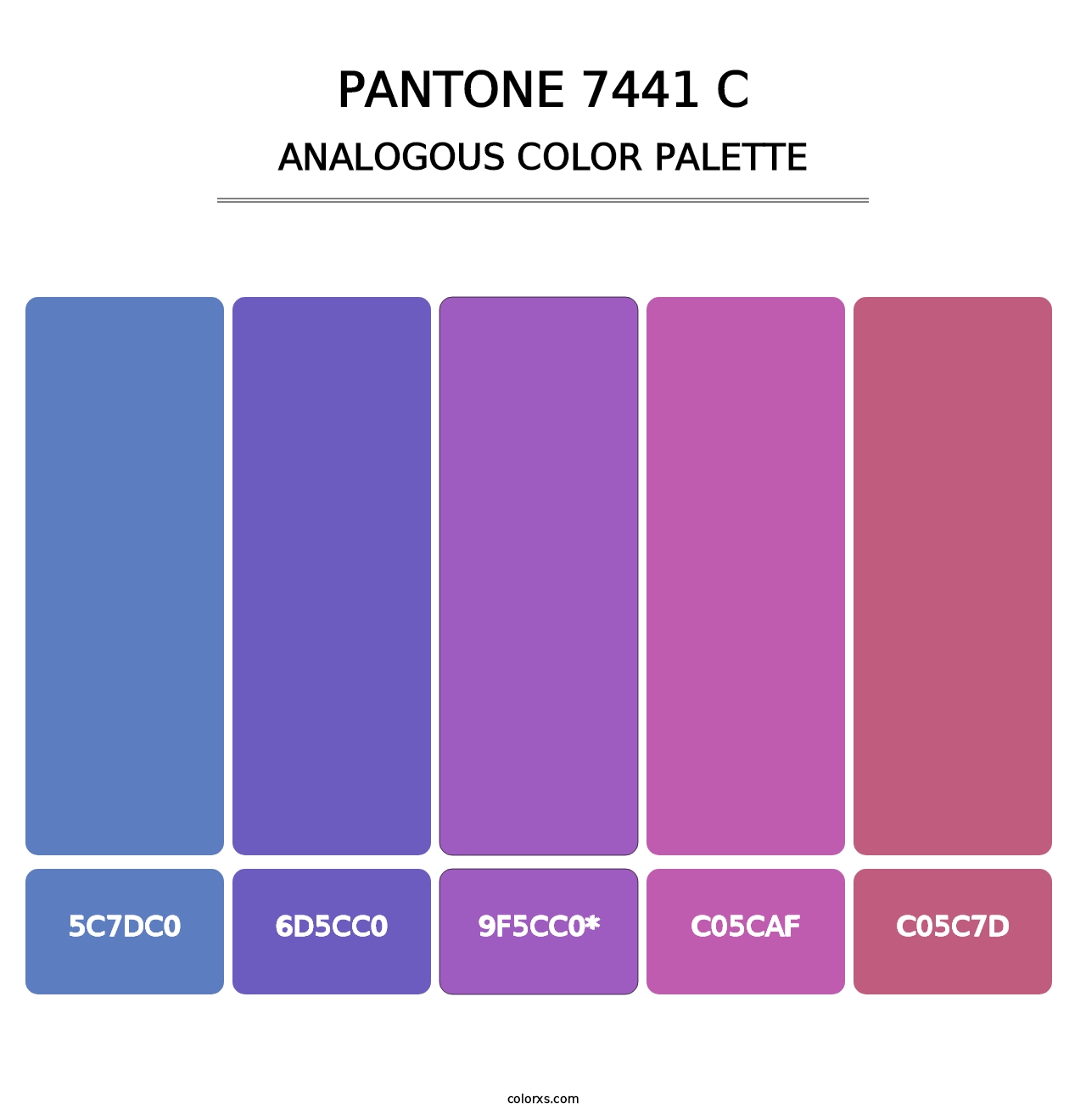 PANTONE 7441 C - Analogous Color Palette
