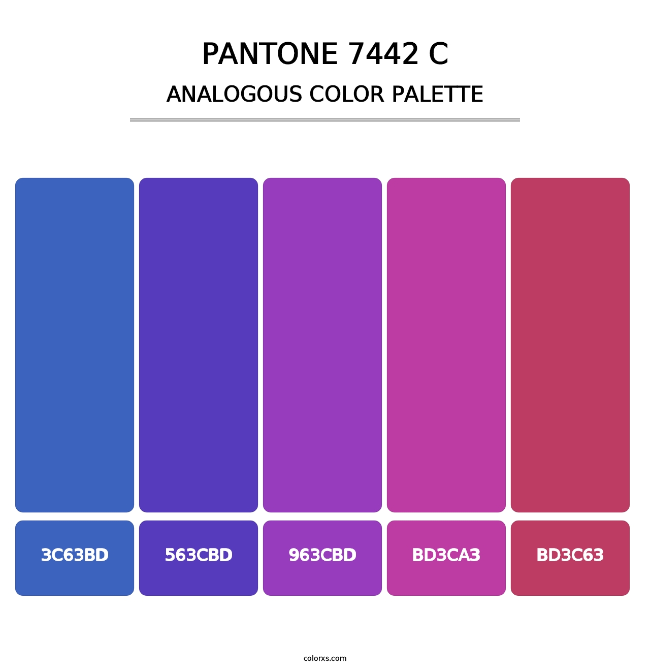 PANTONE 7442 C - Analogous Color Palette