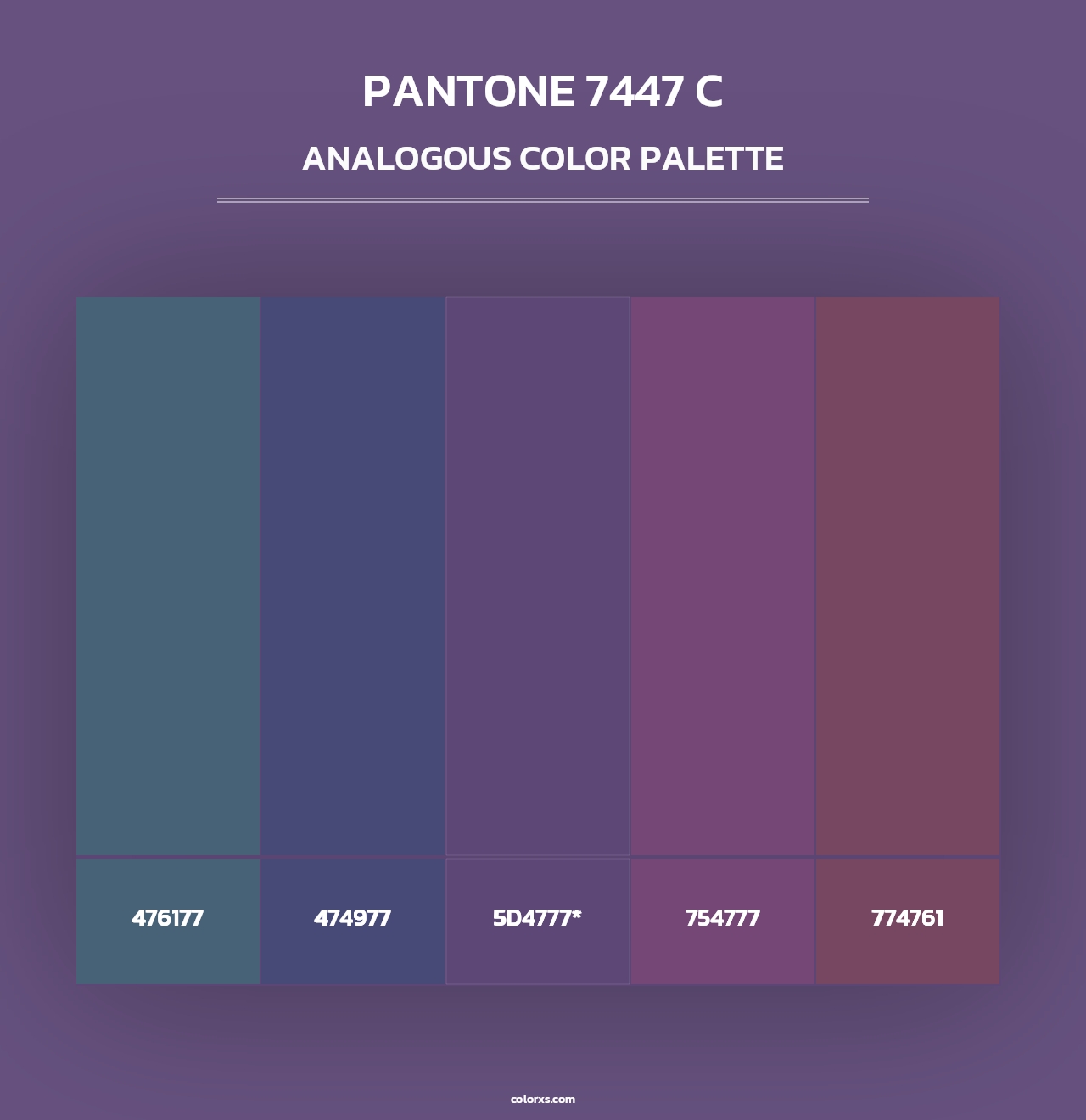 PANTONE 7447 C - Analogous Color Palette