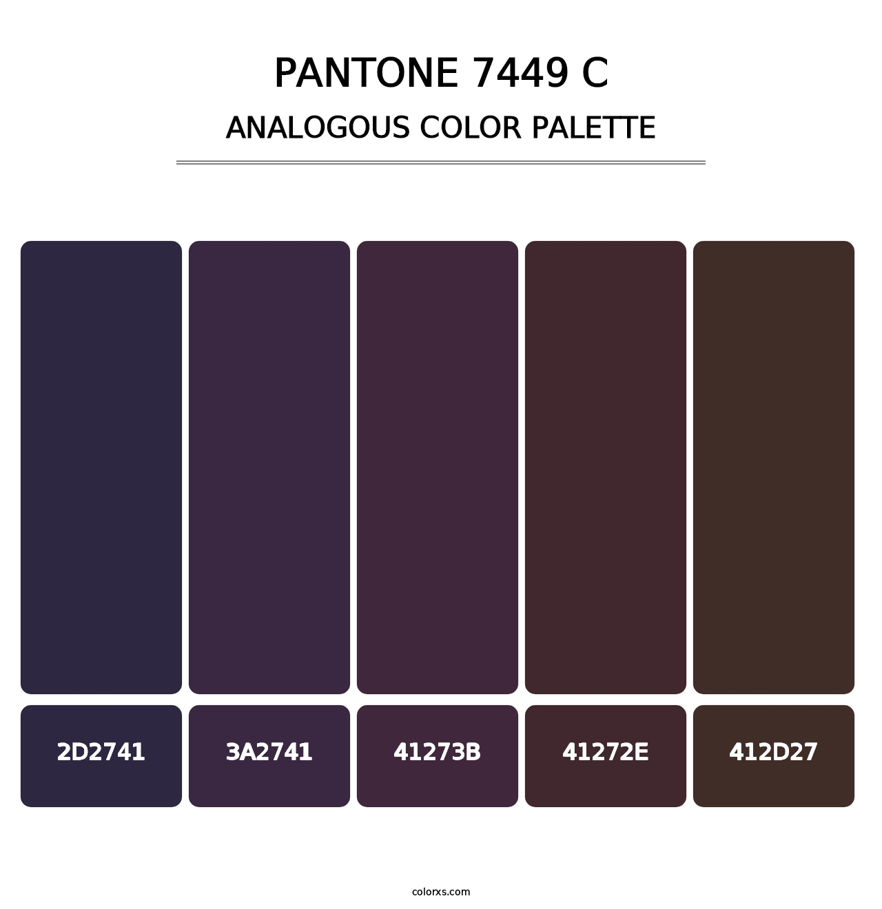 PANTONE 7449 C - Analogous Color Palette